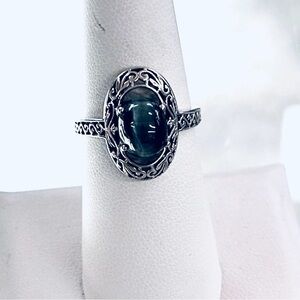 387557 14k labradorite “cats eye” white gold ring